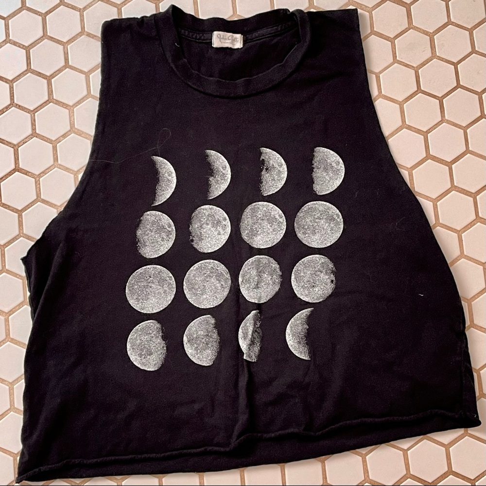 Brandy Melville John Galt Moon Phase Muscle Tee, one size